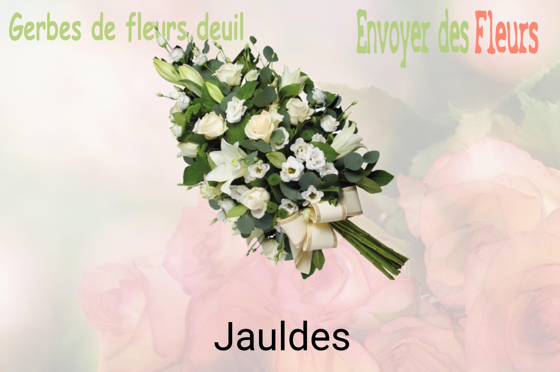 Gerbe de fleurs de deuil livrée à Jauldes
